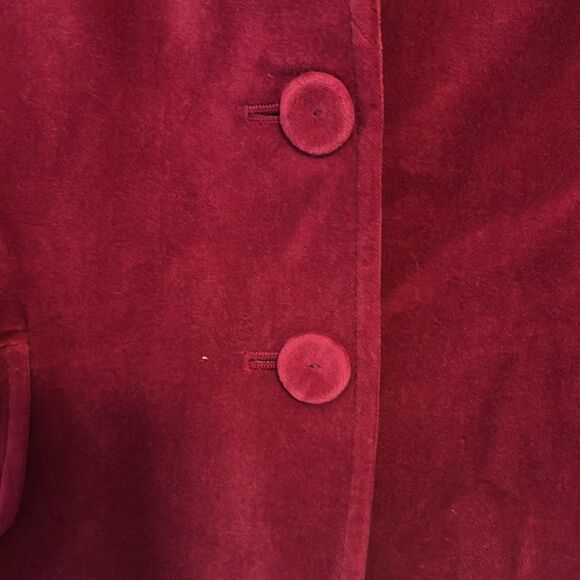 Ann Taylor Fuchsia Pink Velvet Blazer Size 10 - Picture 3 of 4